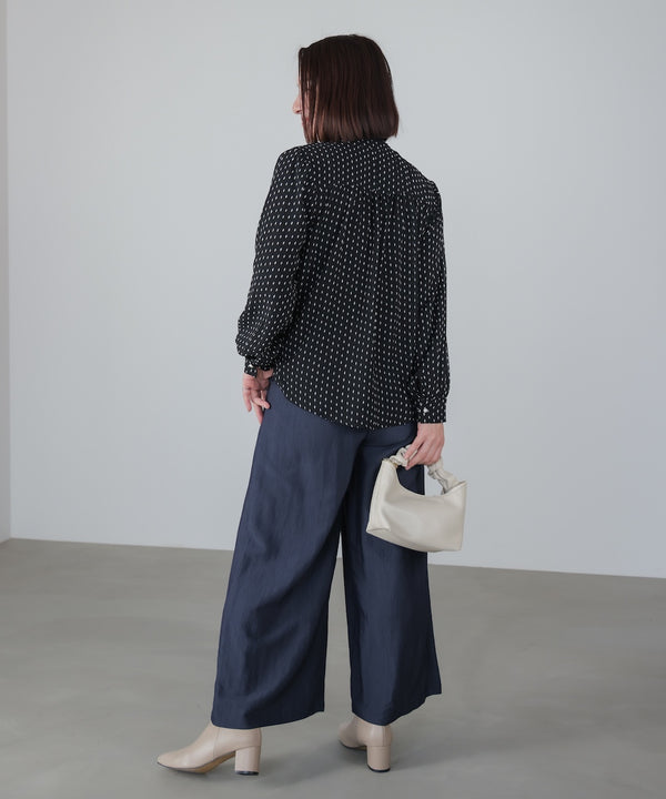 パターンシフォンブラウス