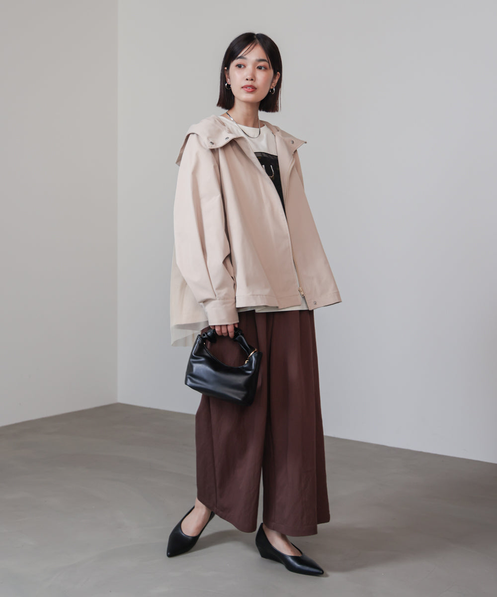 撥水加工バックチュールブルゾン［10/31発送予定］