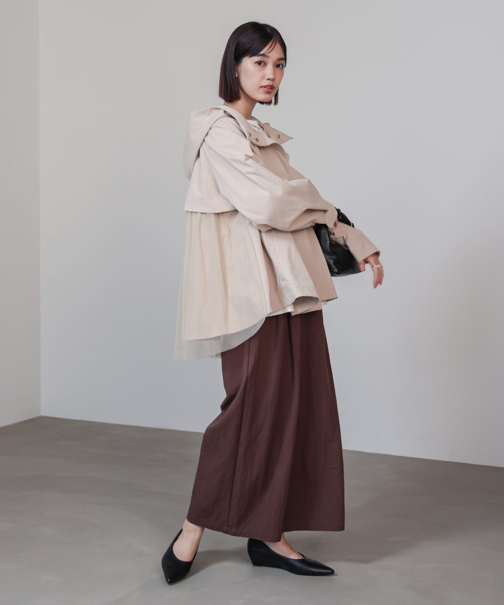 撥水加工バックチュールブルゾン［10/31発送予定］