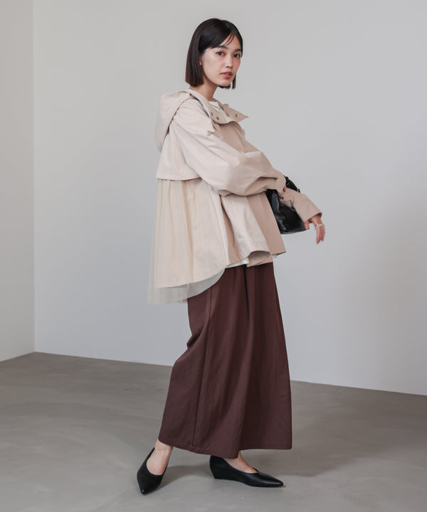 撥水加工バックチュールブルゾン［10/31発送予定］