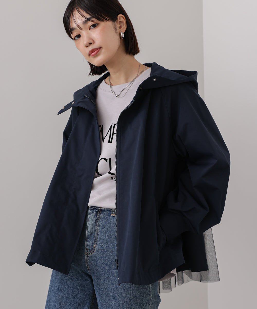撥水加工バックチュールブルゾン［9/30発送予定］
