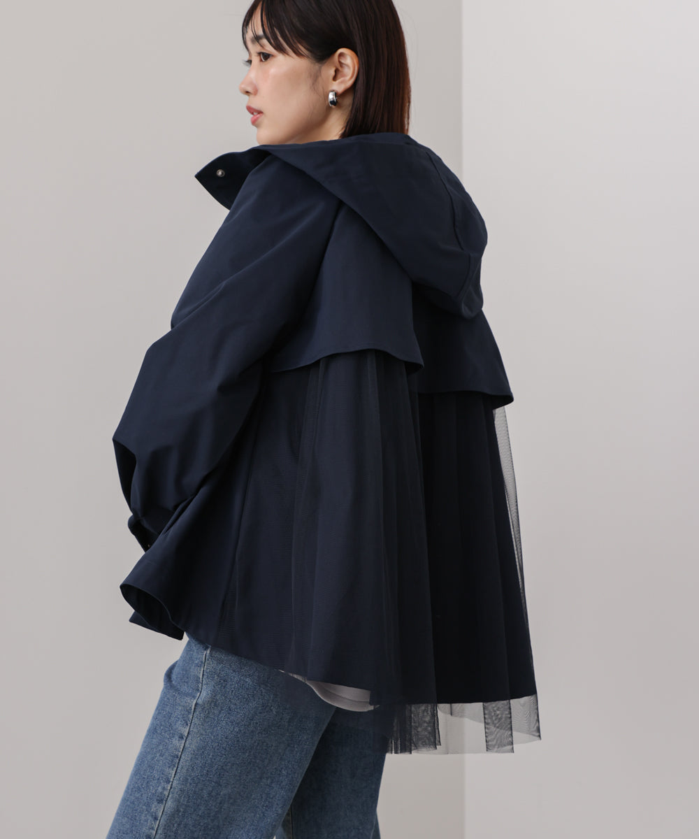 撥水加工バックチュールブルゾン［9/30発送予定］