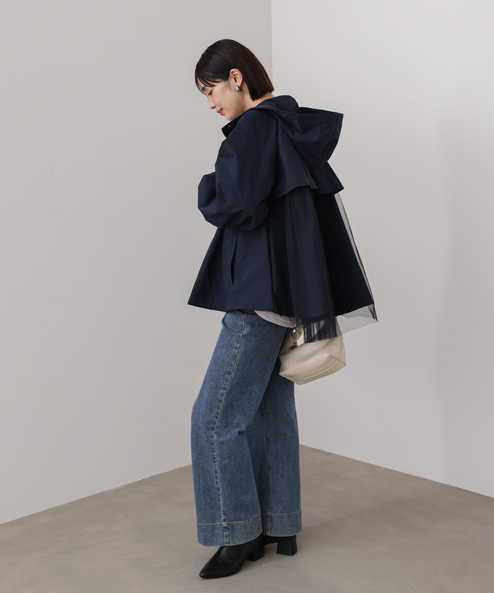 撥水加工バックチュールブルゾン［9/30発送予定］