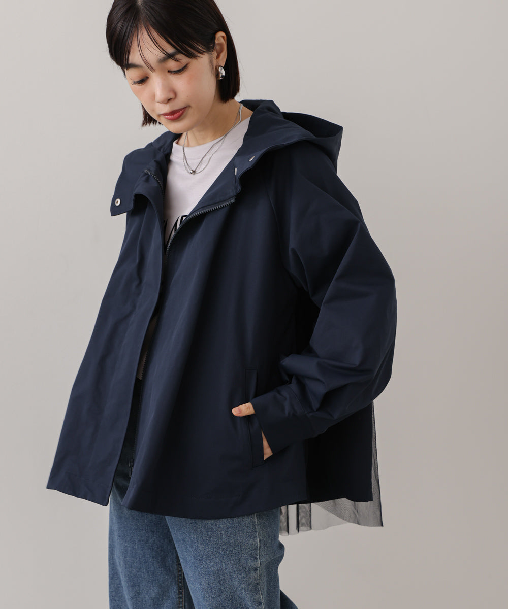 撥水加工バックチュールブルゾン［9/30発送予定］