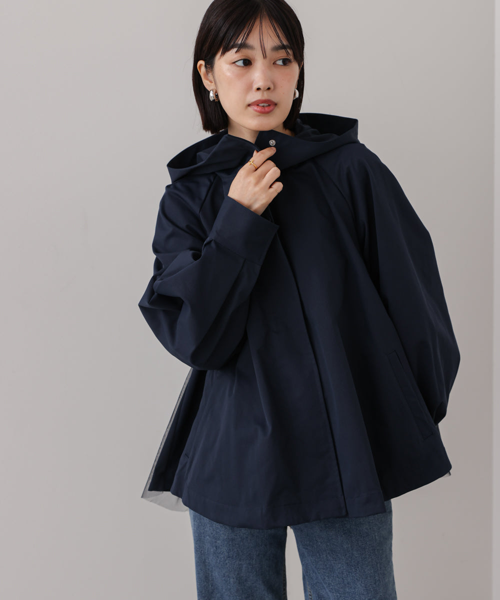 撥水加工バックチュールブルゾン［9/30発送予定］