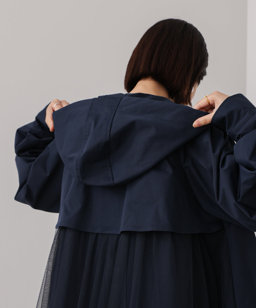 撥水加工バックチュールブルゾン［9/30発送予定］