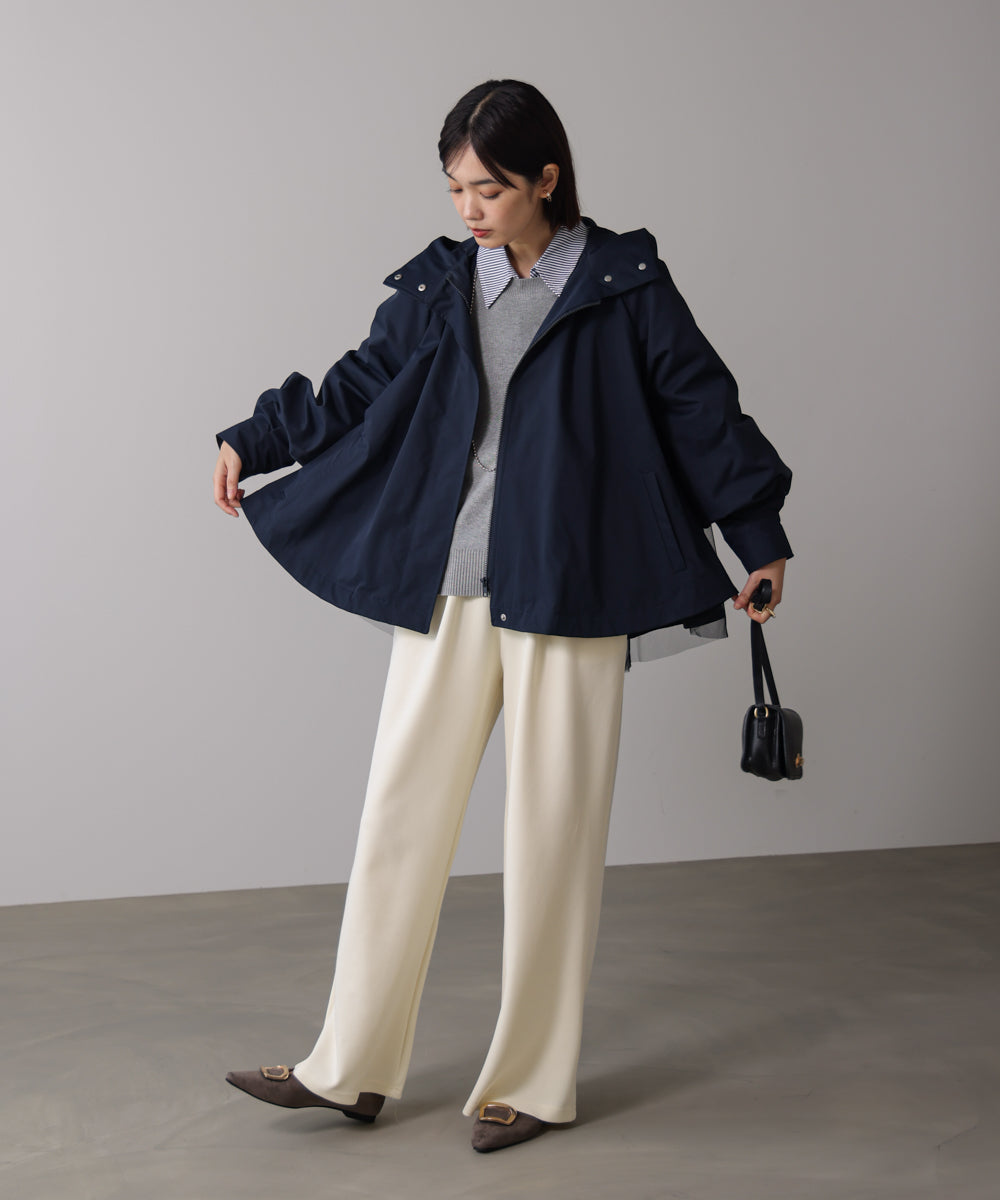 撥水加工バックチュールブルゾン［10/31発送予定］