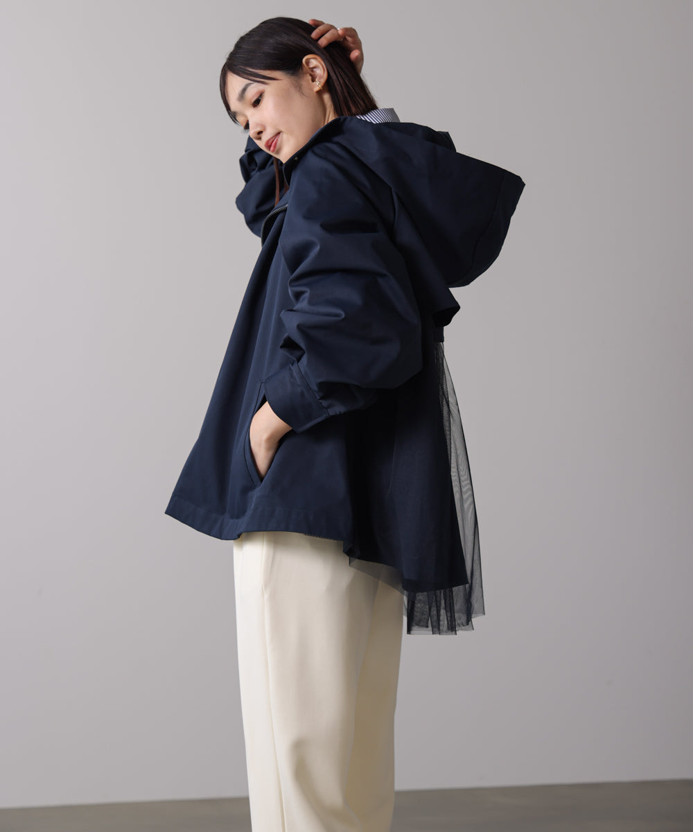 撥水加工バックチュールブルゾン［10/31発送予定］