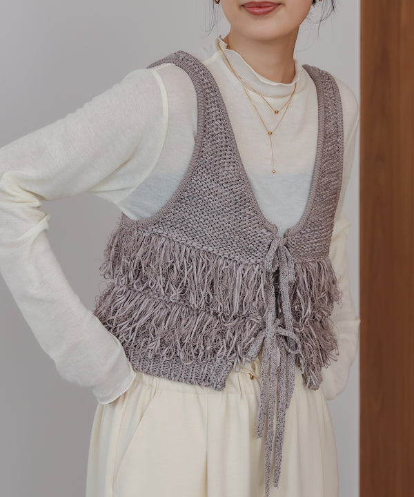 【WEB限定】ループ編みニットベスト