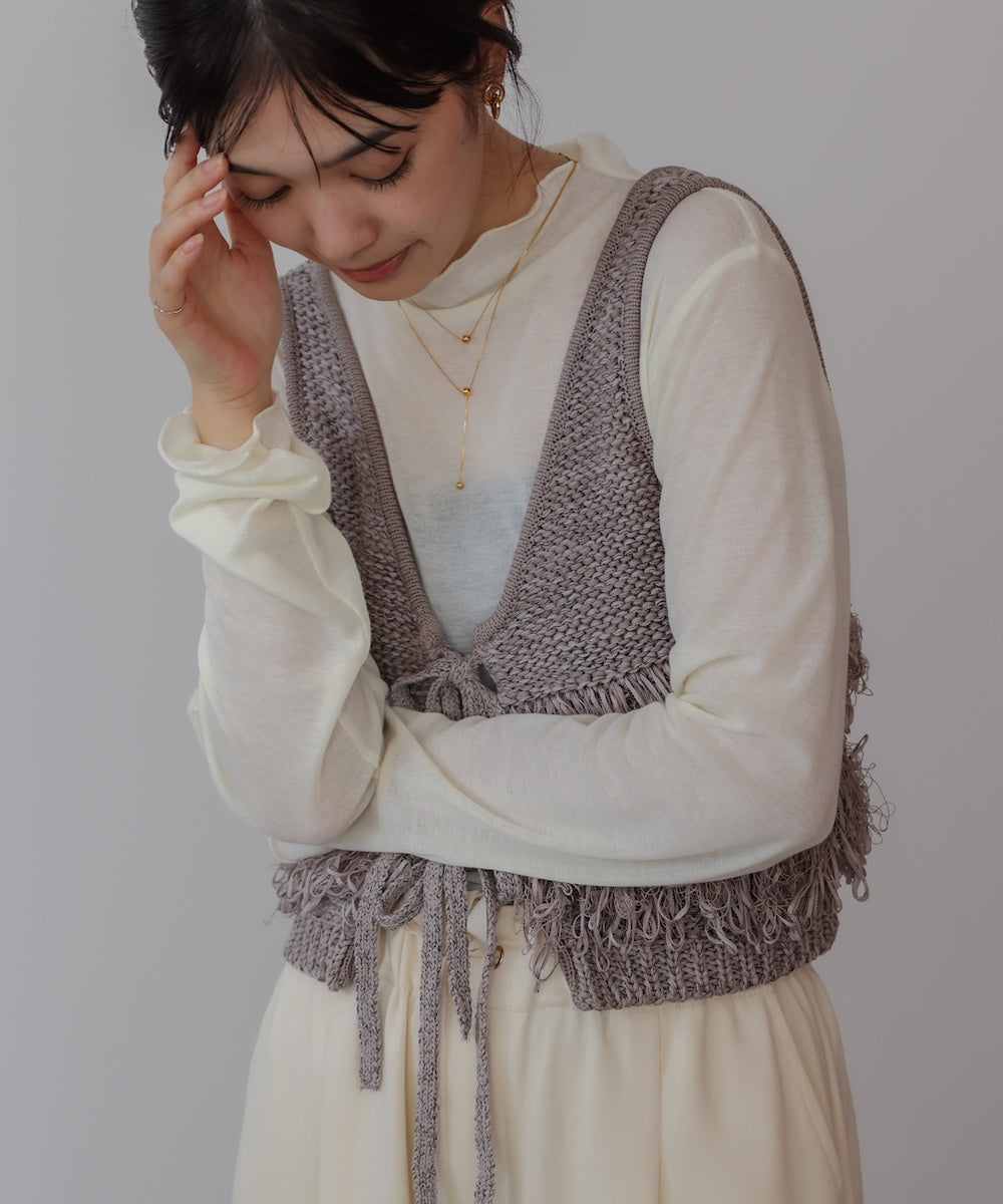 【WEB限定】ループ編みニットベスト