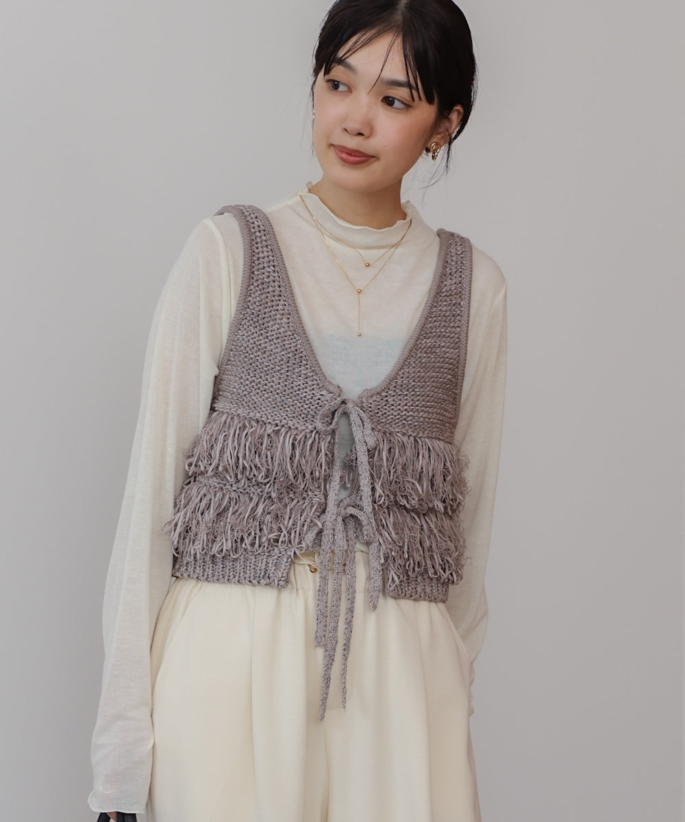 【WEB限定】ループ編みニットベスト