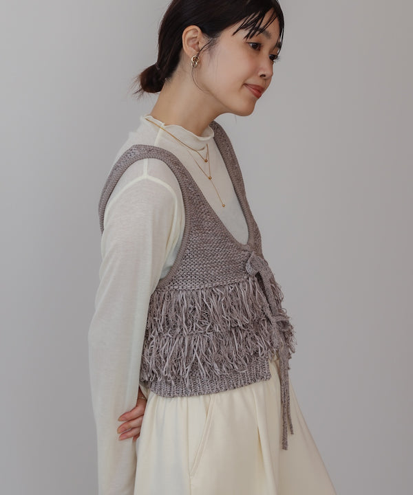 【WEB限定】ループ編みニットベスト