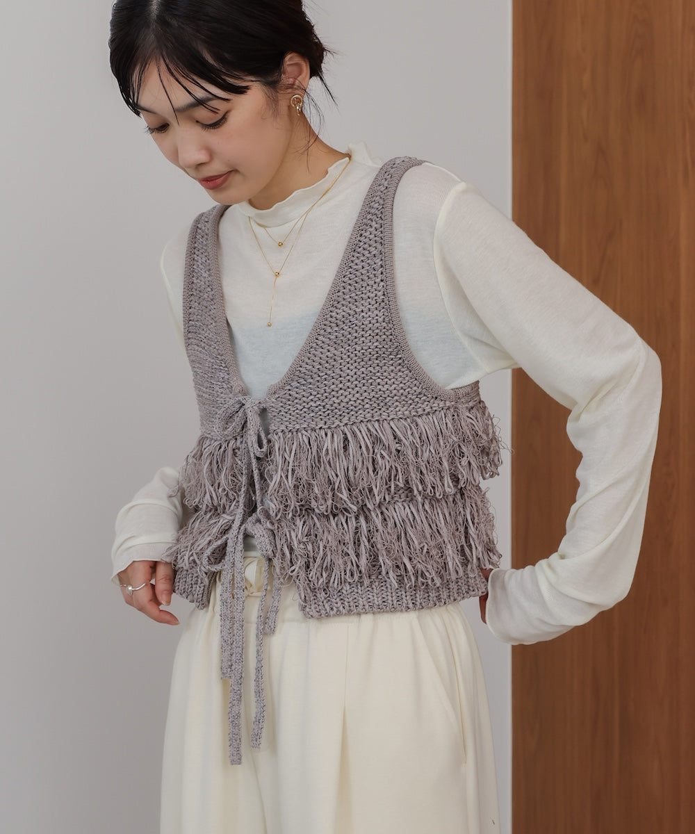 【WEB限定】ループ編みニットベスト