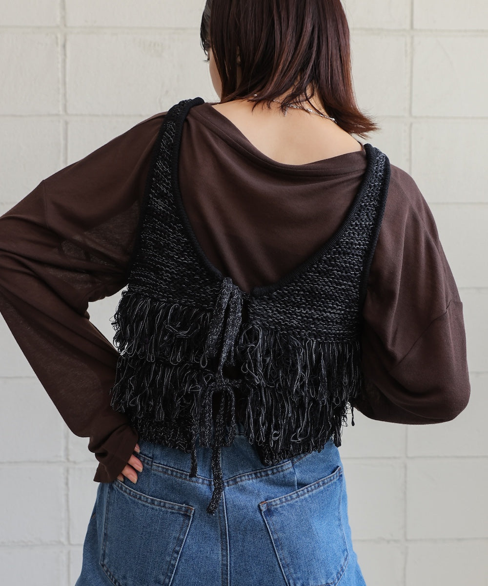 【WEB限定】ループ編みニットベスト