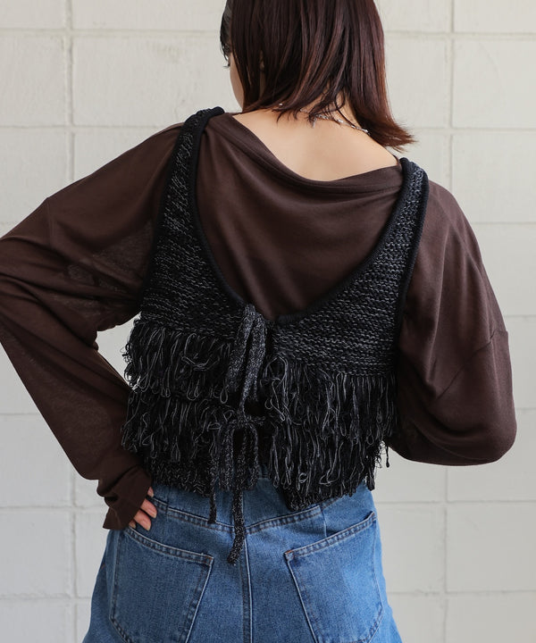 【WEB限定】ループ編みニットベスト