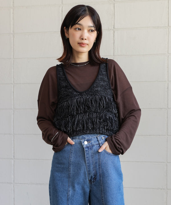 【WEB限定】ループ編みニットベスト