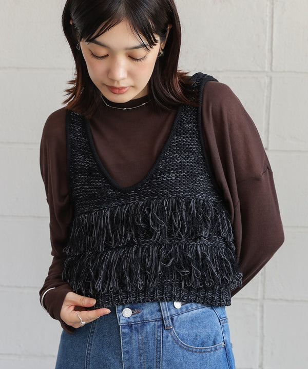 【WEB限定】ループ編みニットベスト