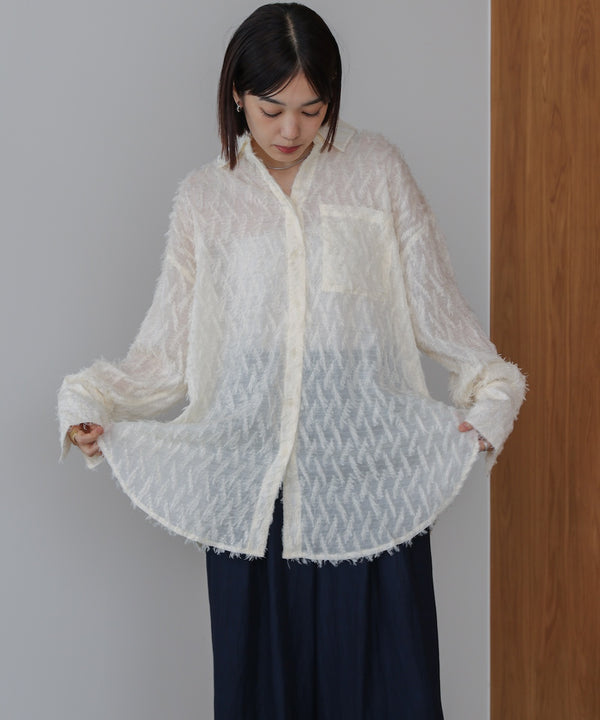 【WEB限定】フェザーライクシアーシャツ