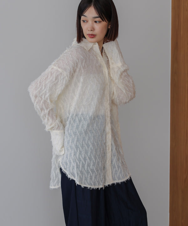 【WEB限定】フェザーライクシアーシャツ