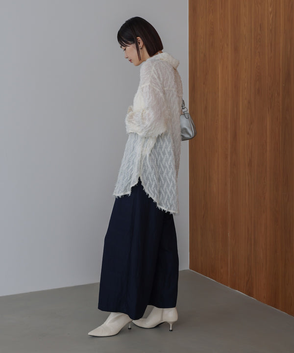 【WEB限定】フェザーライクシアーシャツ