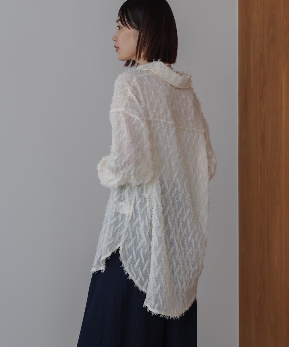 【WEB限定】フェザーライクシアーシャツ