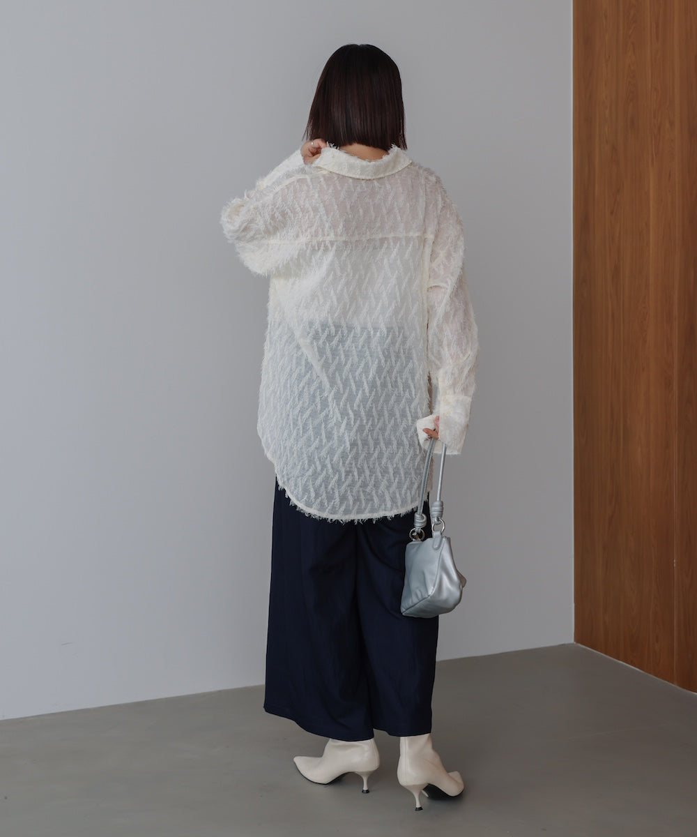 【WEB限定】フェザーライクシアーシャツ