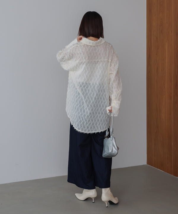 【WEB限定】フェザーライクシアーシャツ