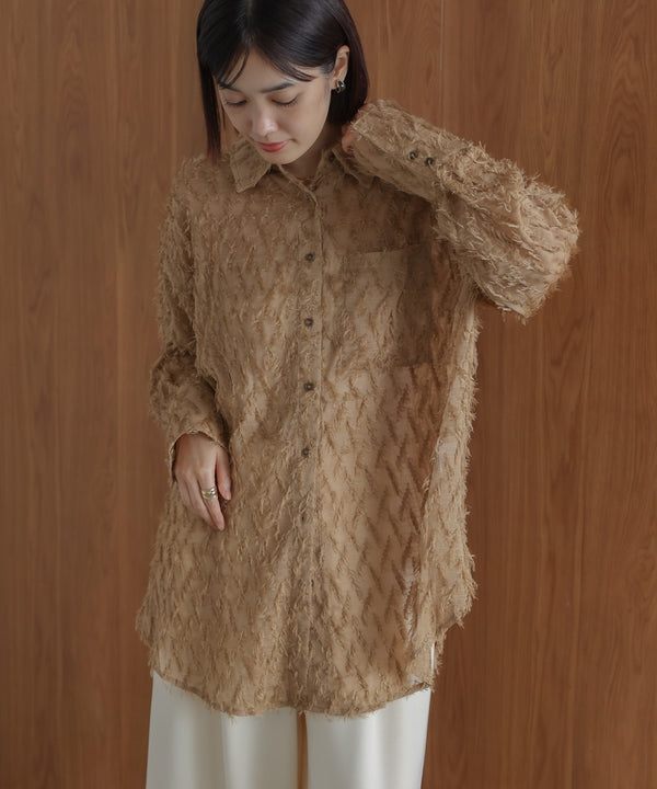【WEB限定】フェザーライクシアーシャツ