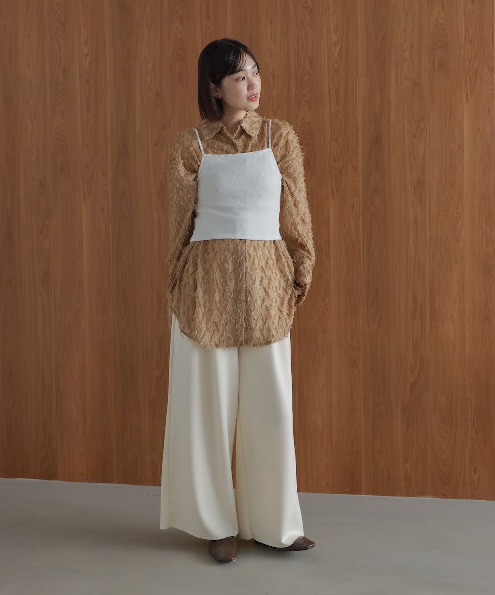 【WEB限定】フェザーライクシアーシャツ
