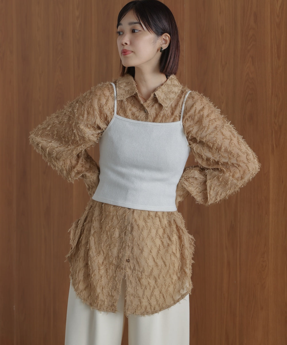 【WEB限定】フェザーライクシアーシャツ