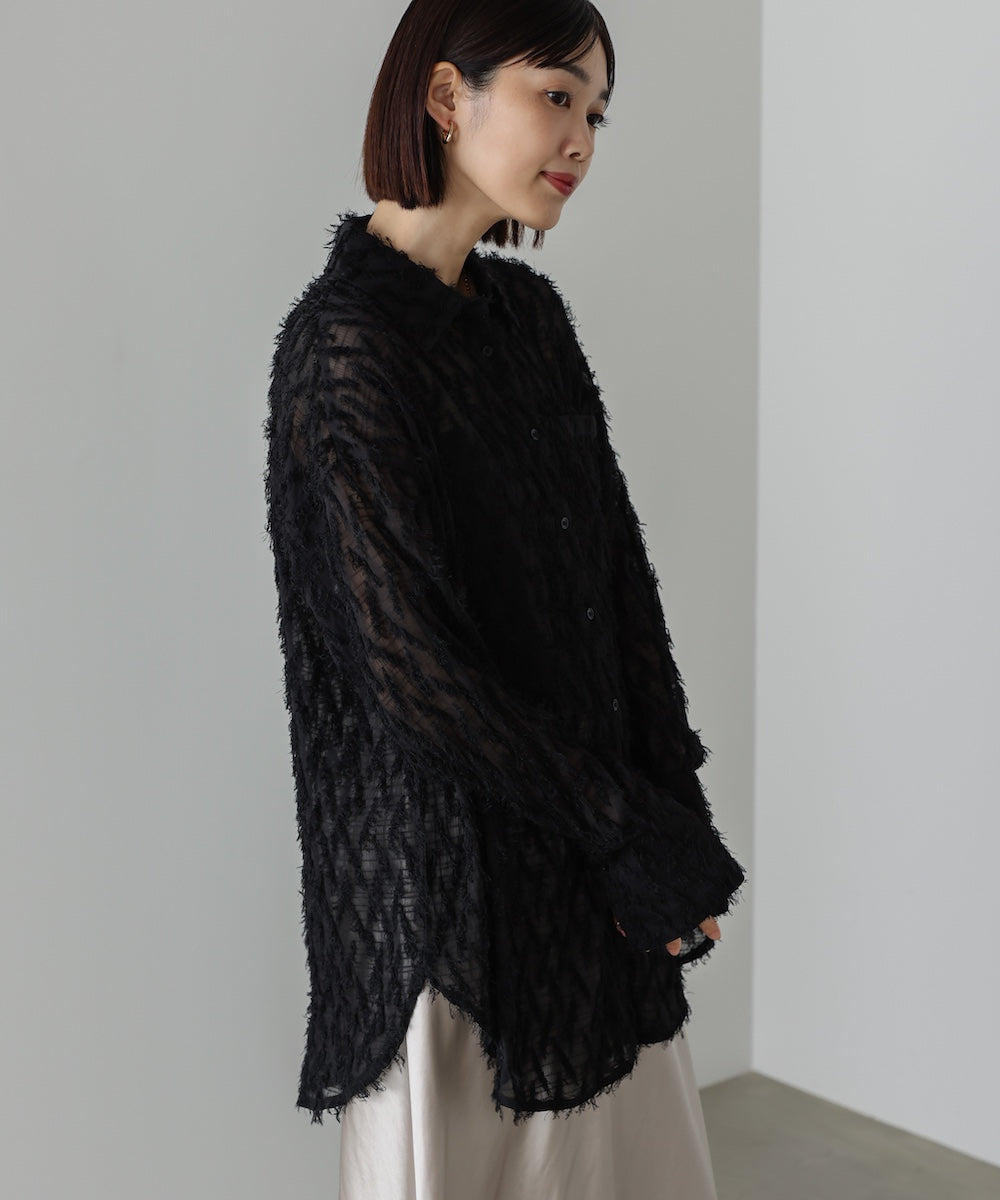 【WEB限定】フェザーライクシアーシャツ