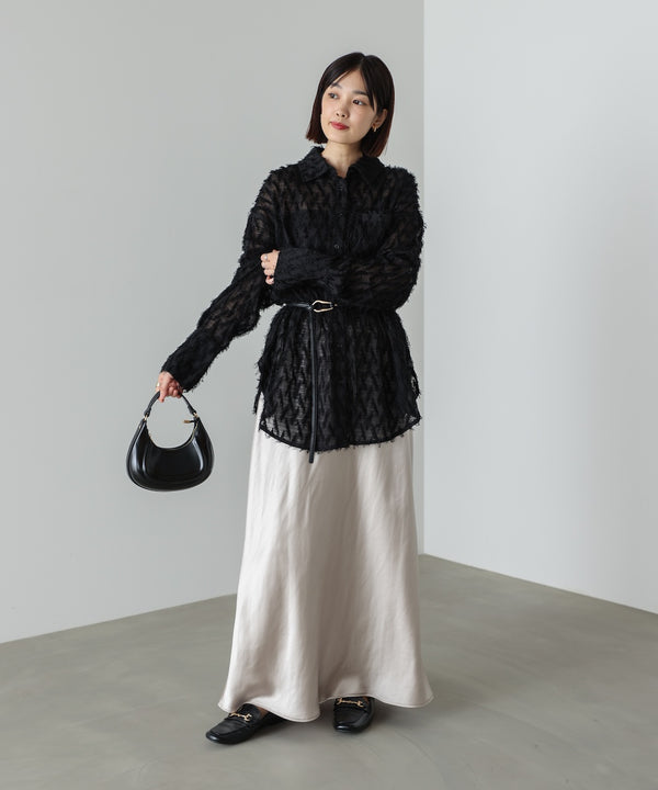 【WEB限定】フェザーライクシアーシャツ