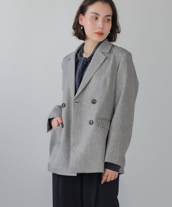 ヘリンボンツィードジャケット