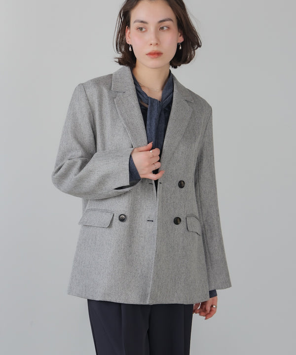 ヘリンボンツィードジャケット