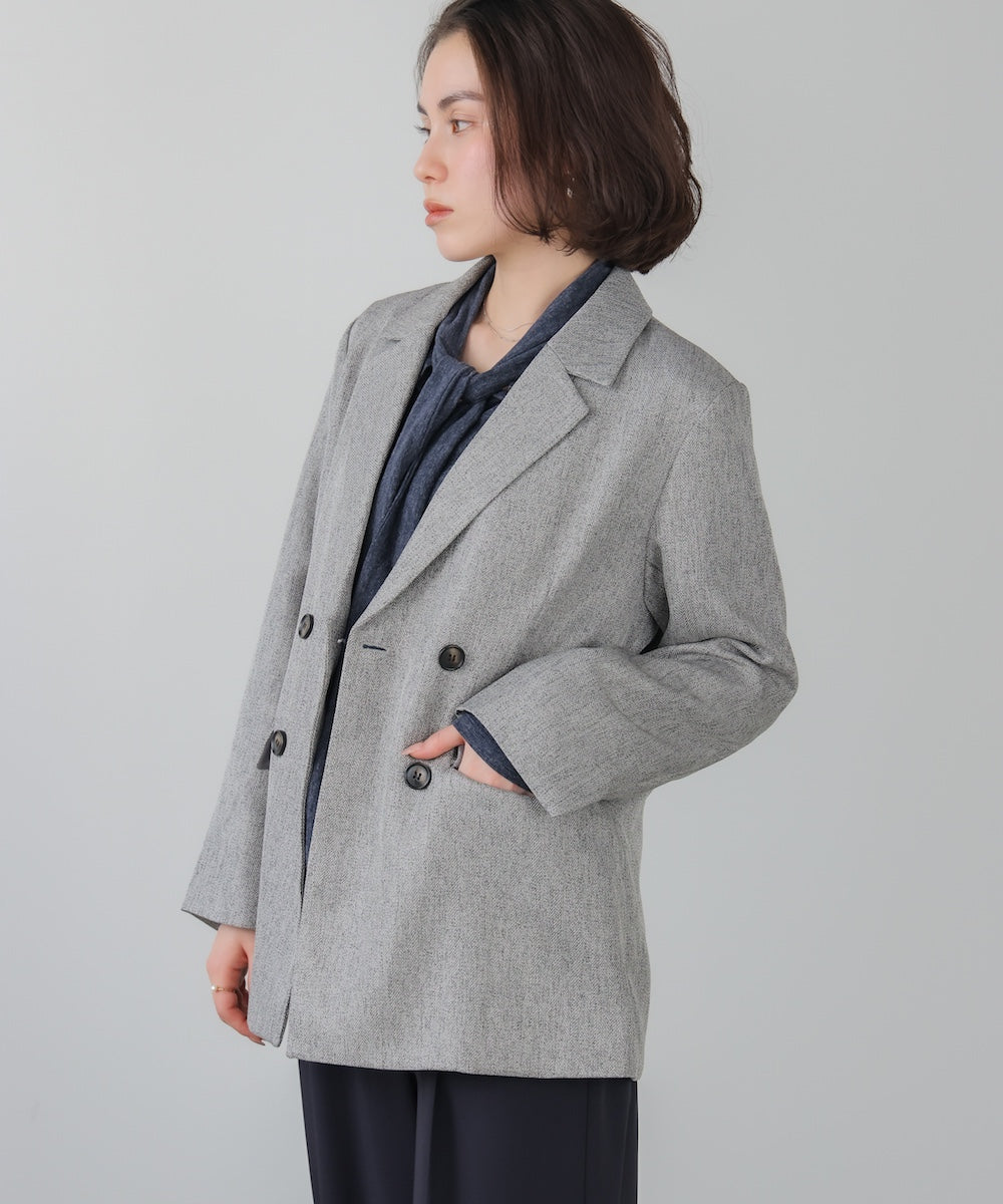 ヘリンボンツィードジャケット