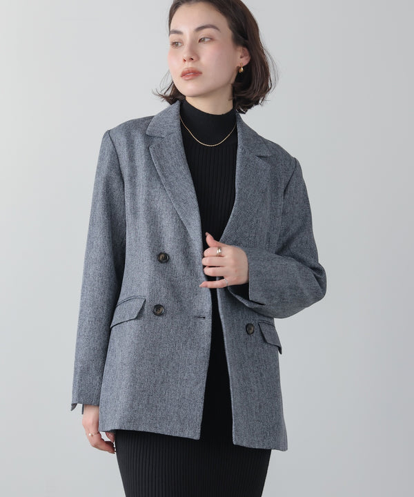 ヘリンボンツィードジャケット