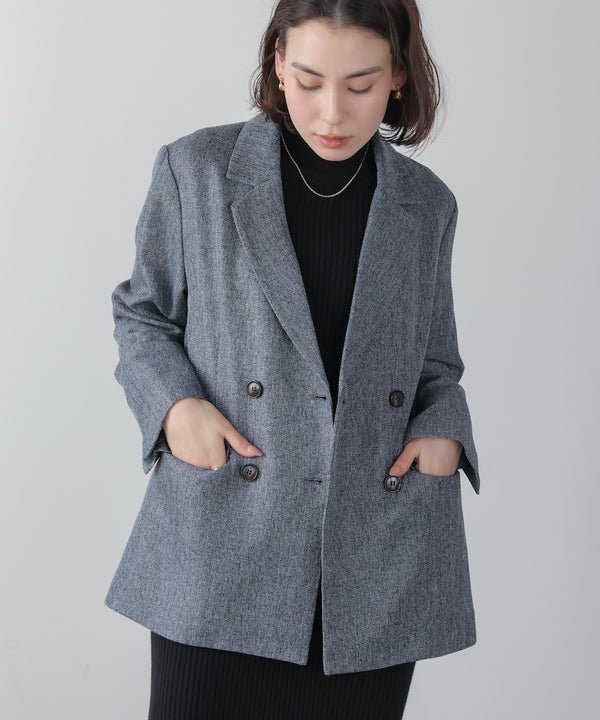 ヘリンボンツィードジャケット