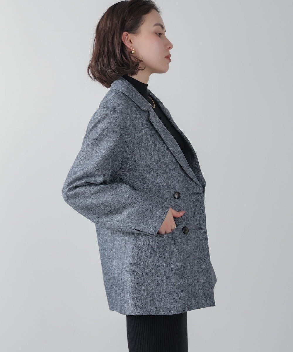 ヘリンボンツィードジャケット