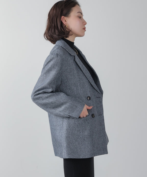 ヘリンボンツィードジャケット