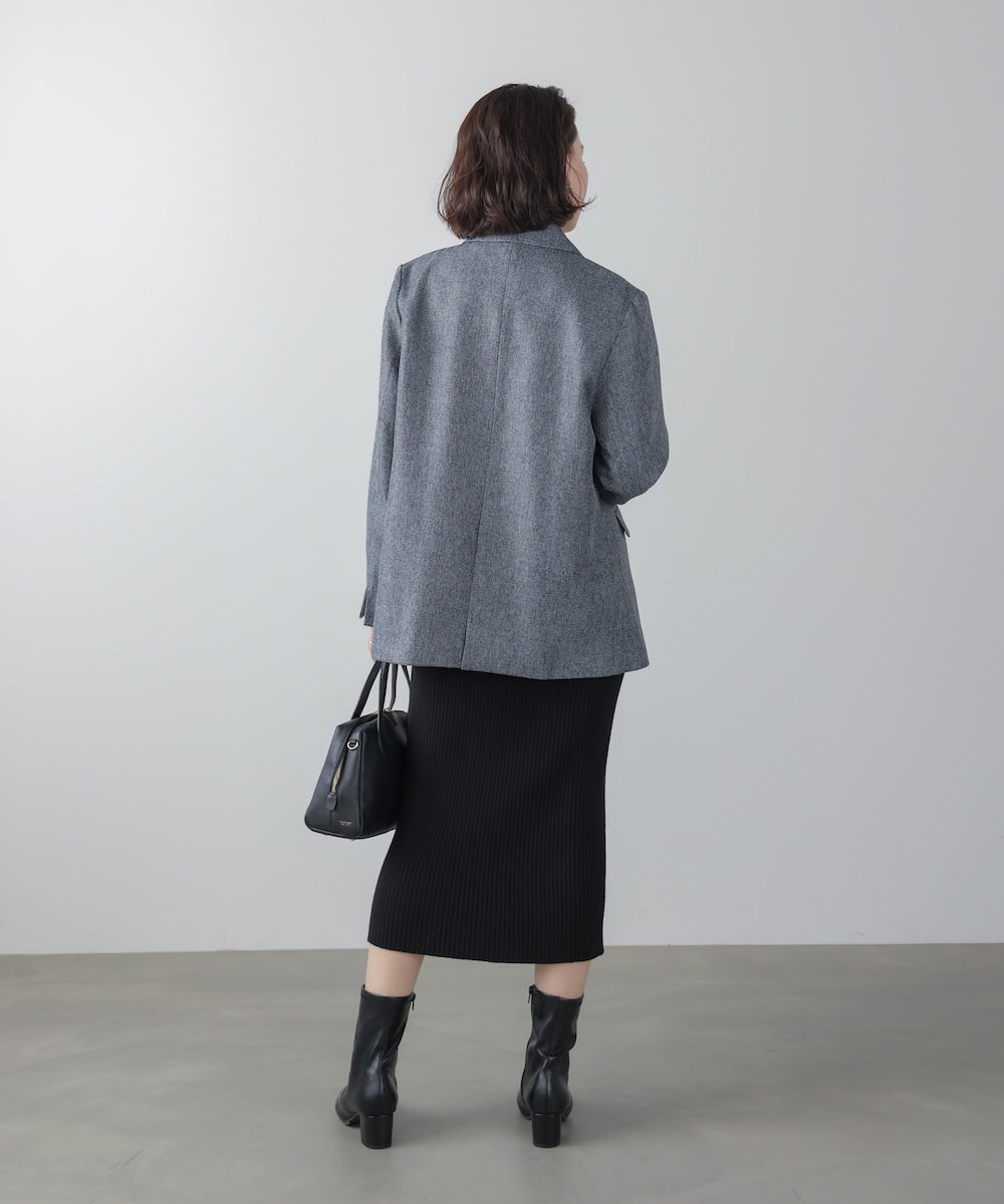 ヘリンボンツィードジャケット