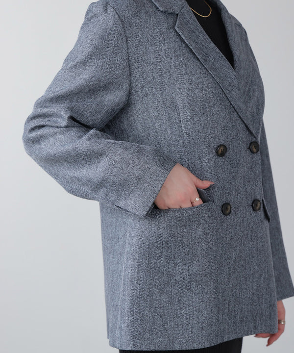 ヘリンボンツィードジャケット