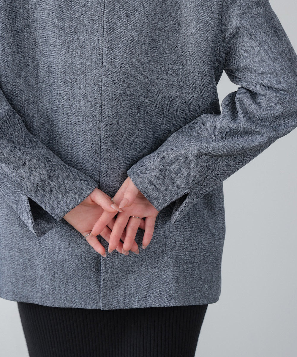 ヘリンボンツィードジャケット