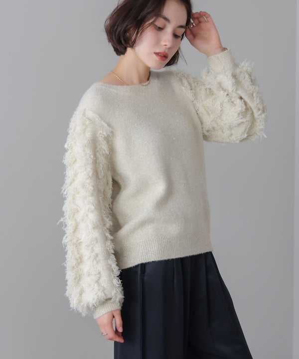 ラメフリンジニット［11/19発送予定］