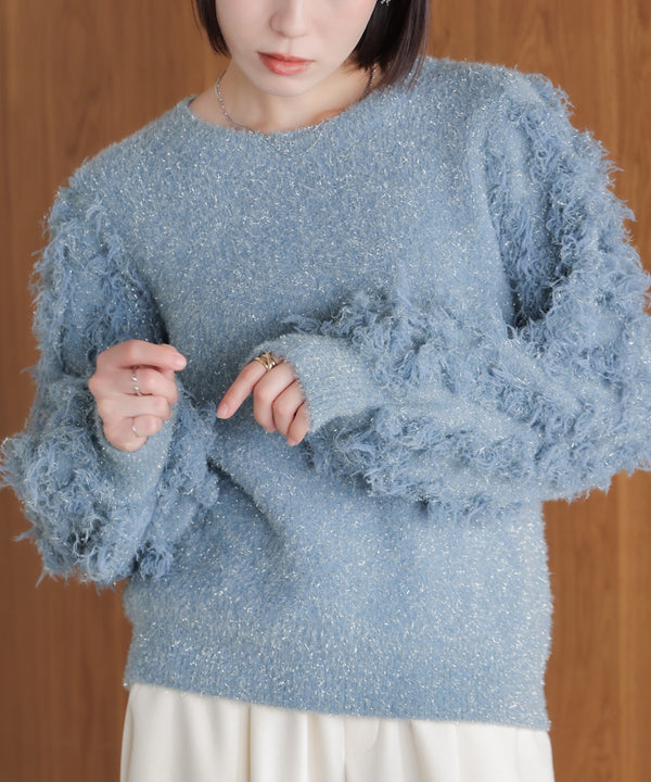 ラメフリンジニット［11/19発送予定］