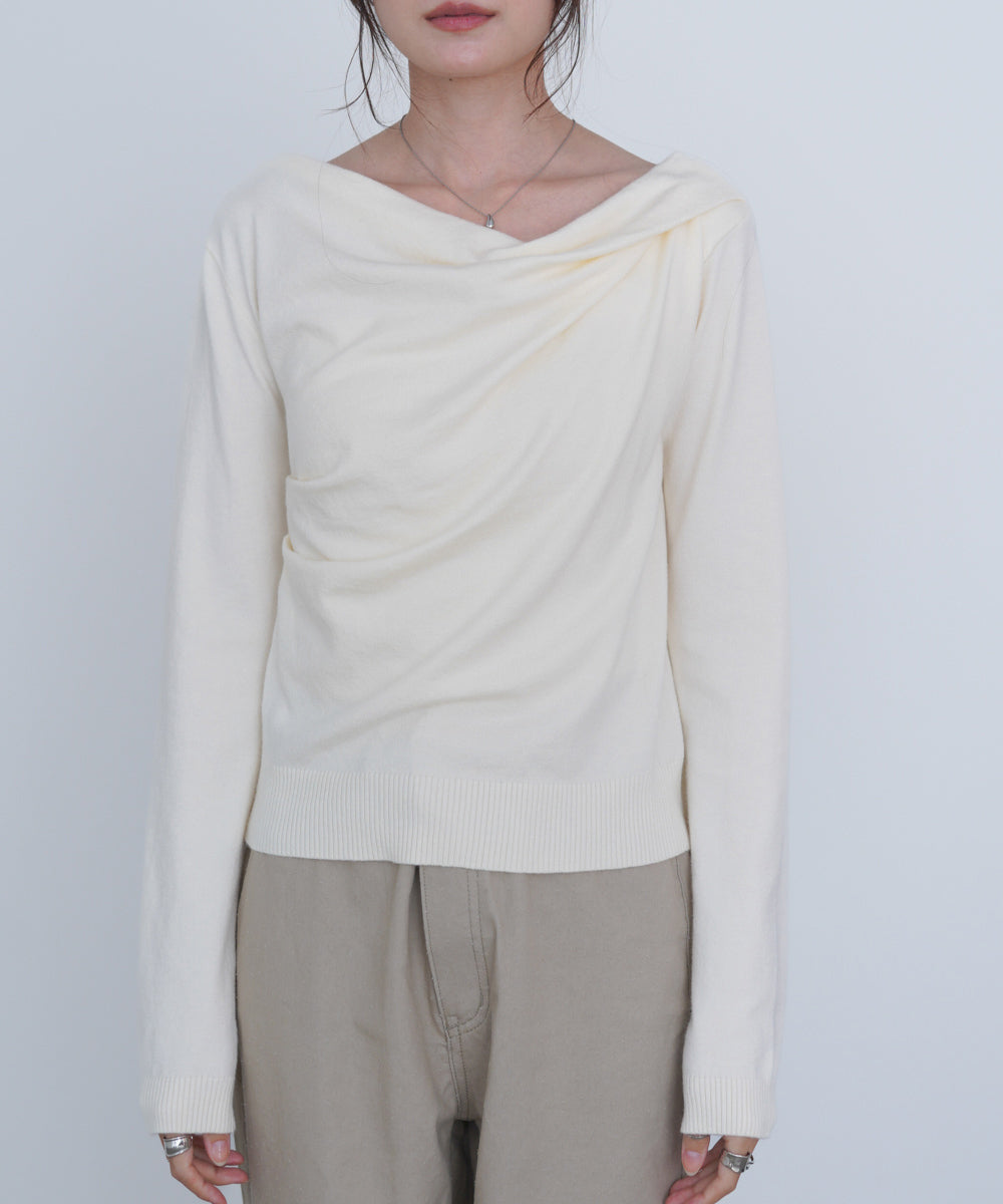 クロスドレープニットプルオーバー