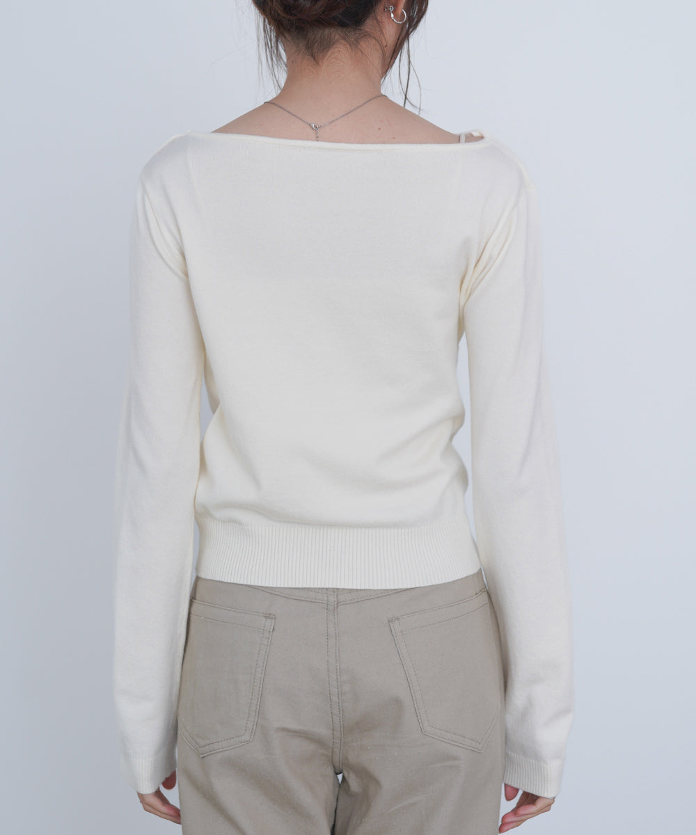 クロスドレープニットプルオーバー