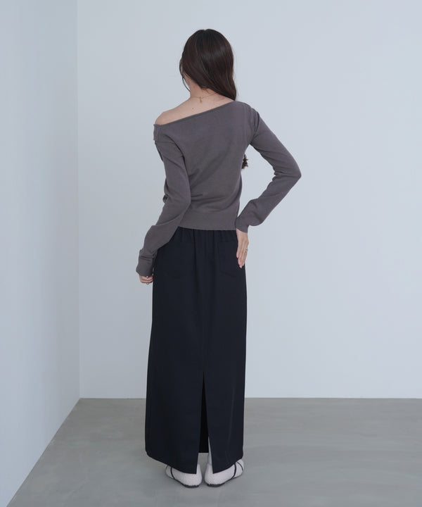 クロスドレープニットプルオーバー