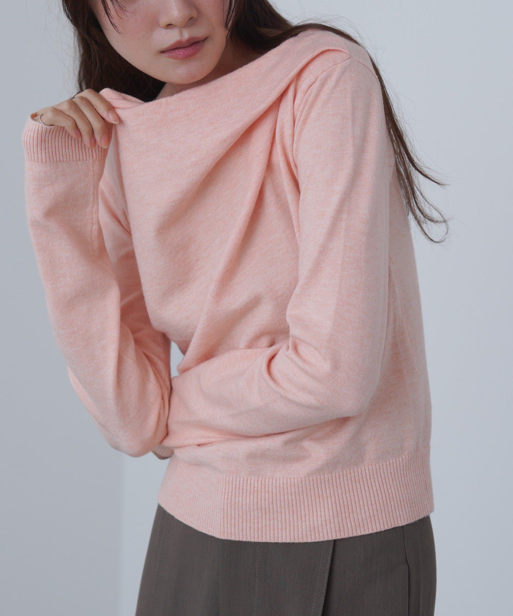 クロスドレープニットプルオーバー