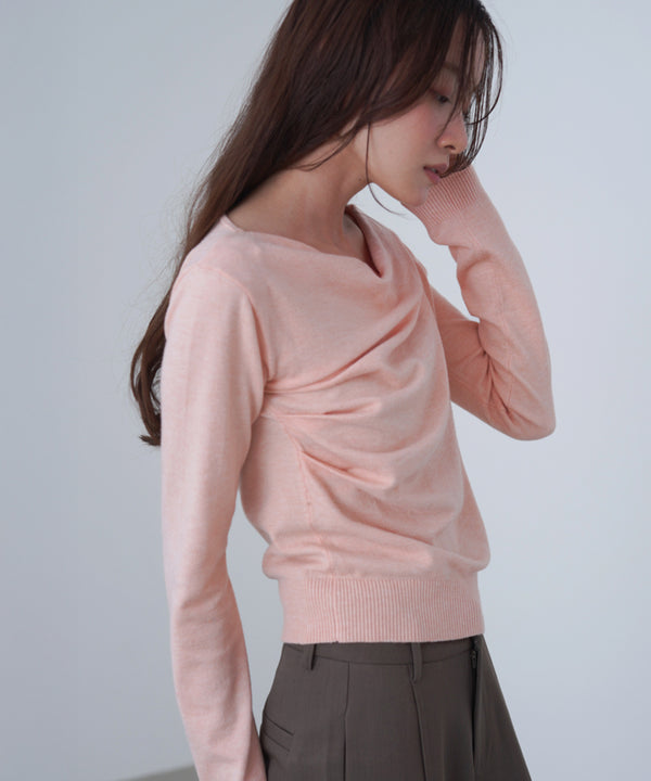 クロスドレープニットプルオーバー