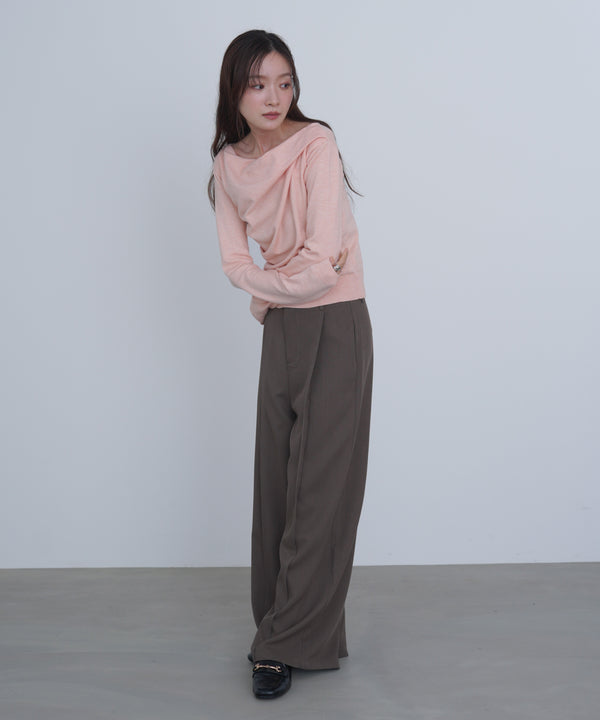 クロスドレープニットプルオーバー